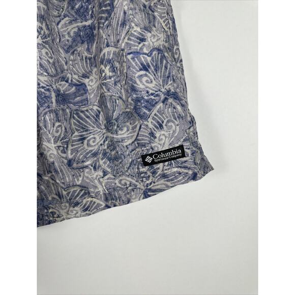 Vintage Columbia Large Purple Floral Printed Shorts Belted - Picture 4 of 15